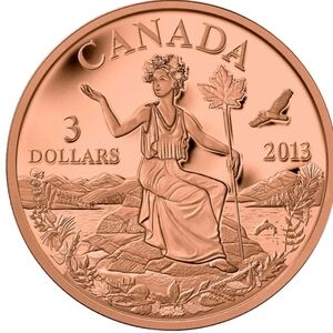 RCM 2013 $3 Canada: An Allegory - Bronze Coin